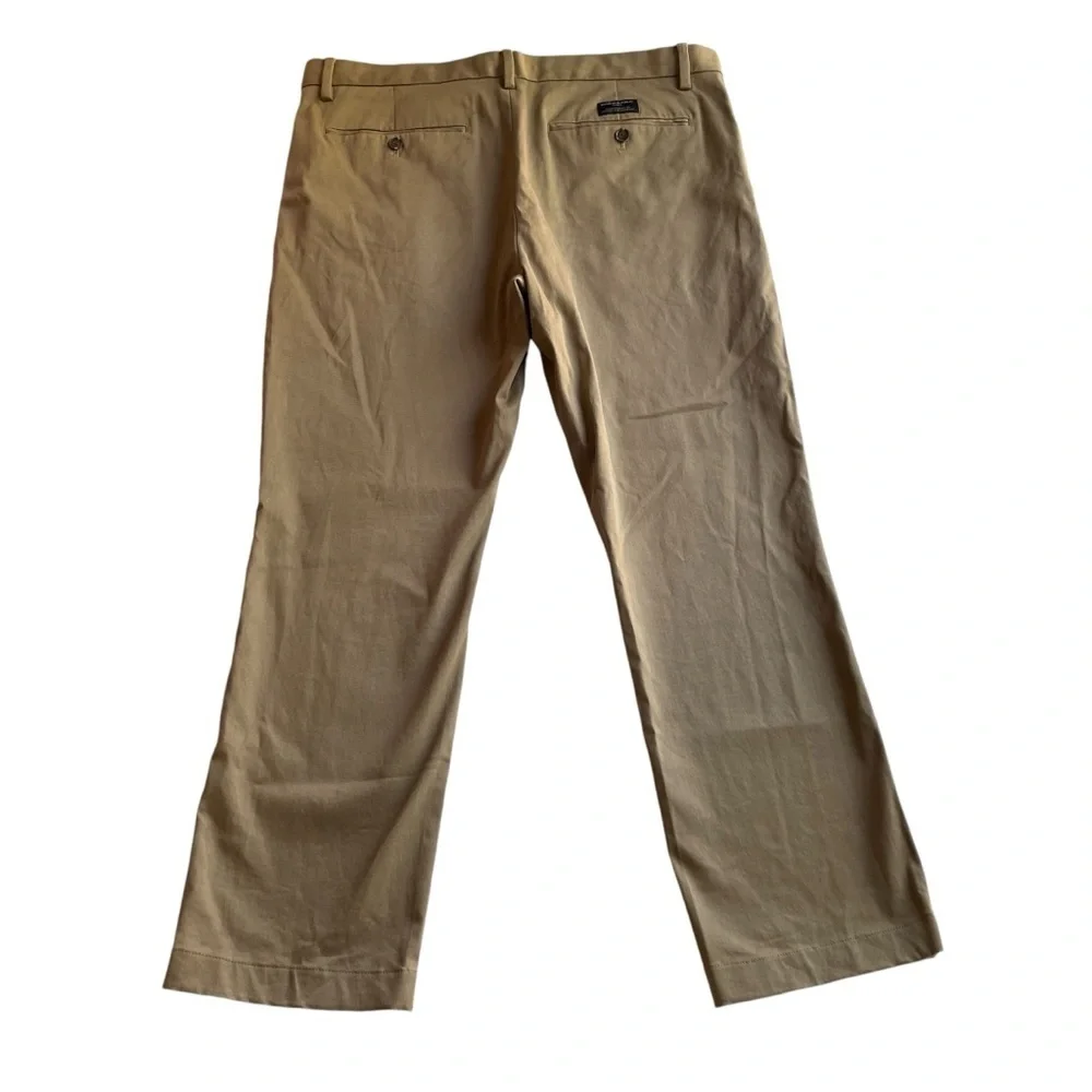 Banana Republic Fulton Skinny Rapid Movement Chino Pant Tan Brown Size 36W 27L